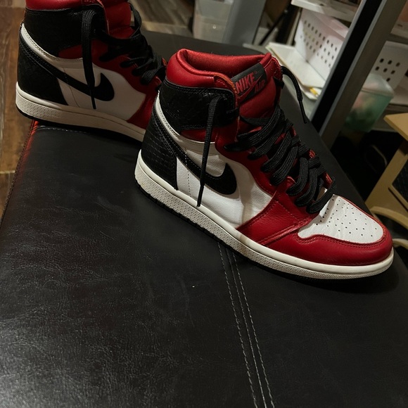 women's satin red jordan 1